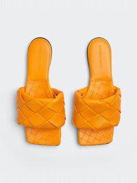 Lido Flat tangerine Sandals - Tangerine