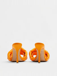 Lido tangerine 90mm Mules - Tangerine