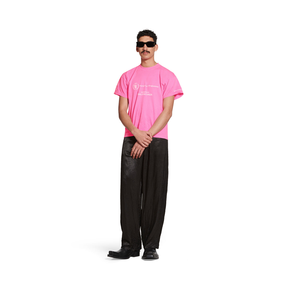 WFP T-Shirt - Fluo Pink & White