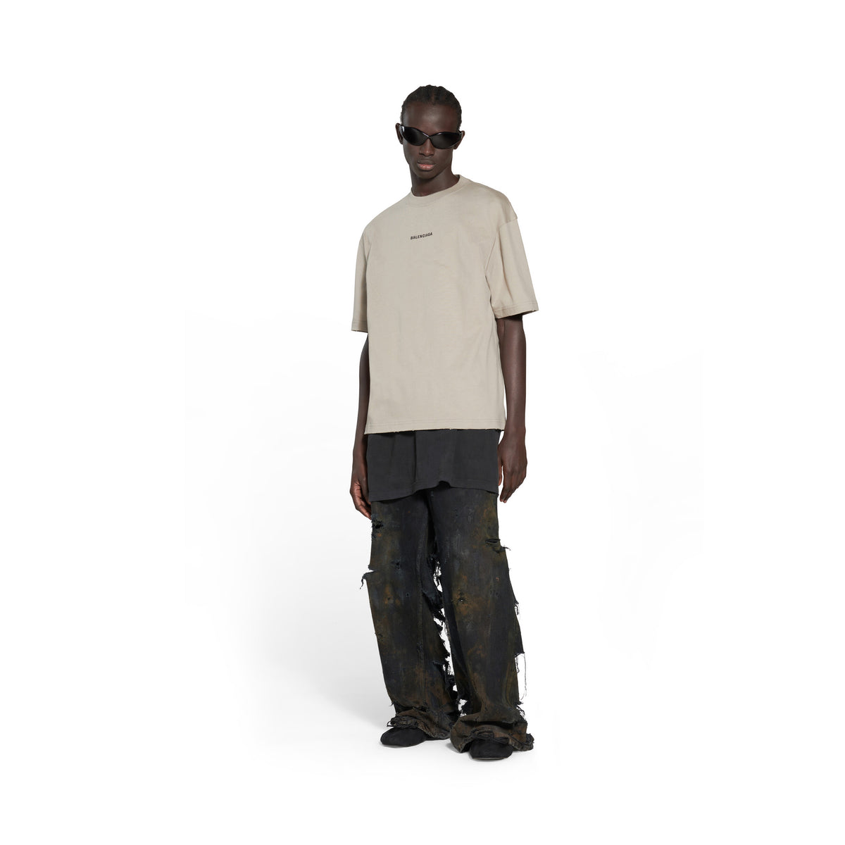 Balenciaga Back T-Shirt - Dust & Black