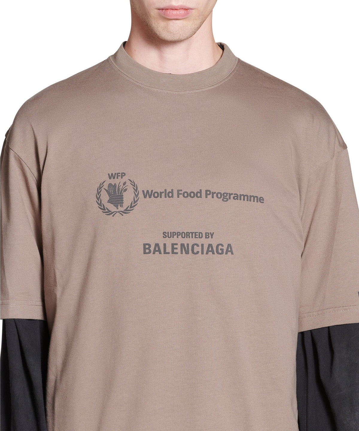 WFP T-Shirt - Taupe & Black