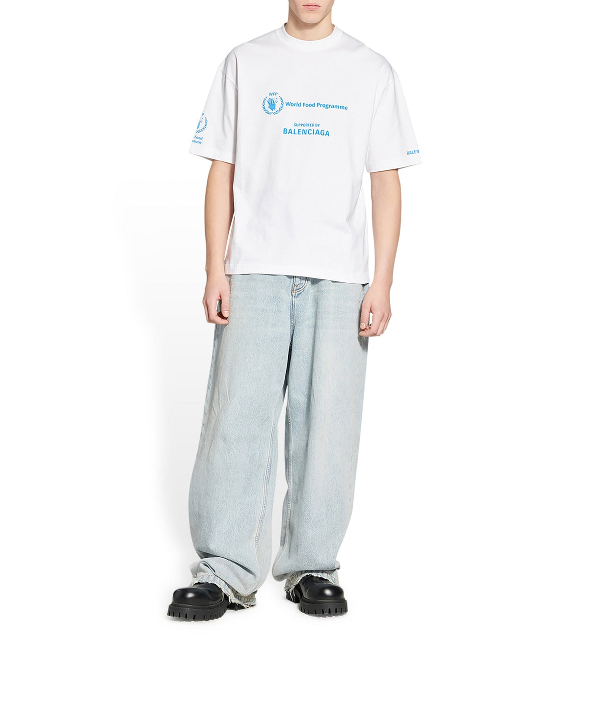 WFP T-Shirt - White & Blue