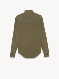 Western khaki dyeing stonewa Shirt - Khaki Dyeing Stonewa