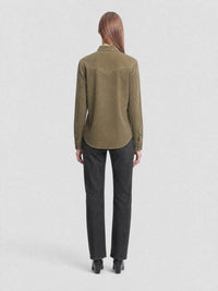 Western khaki dyeing stonewa Shirt - Khaki Dyeing Stonewa