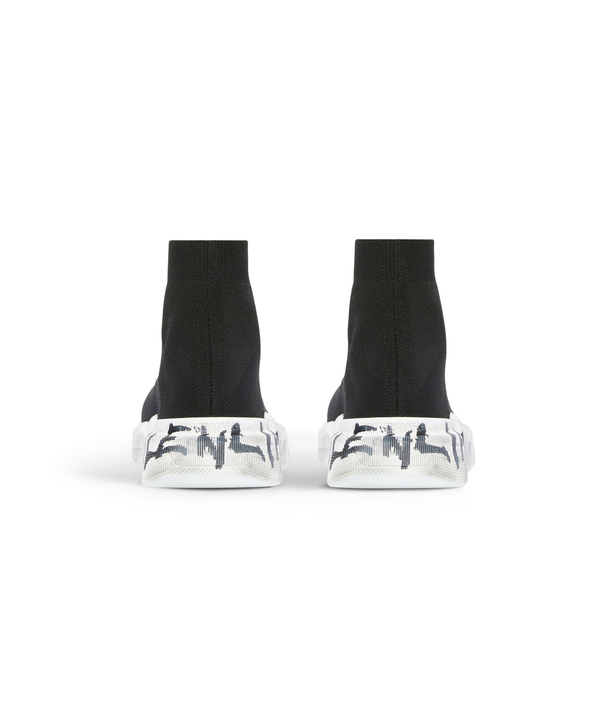 Speed 2. Graffiti Recycled knit Sneakers - Black & White