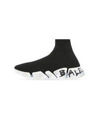 Speed 2. Graffiti Recycled knit Sneakers - Black & White