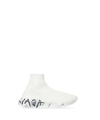 Speed 2. Graffiti Recycled knit Sneakers - White