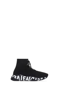 Speed Lace Up Graffiti black Sneakers - Black