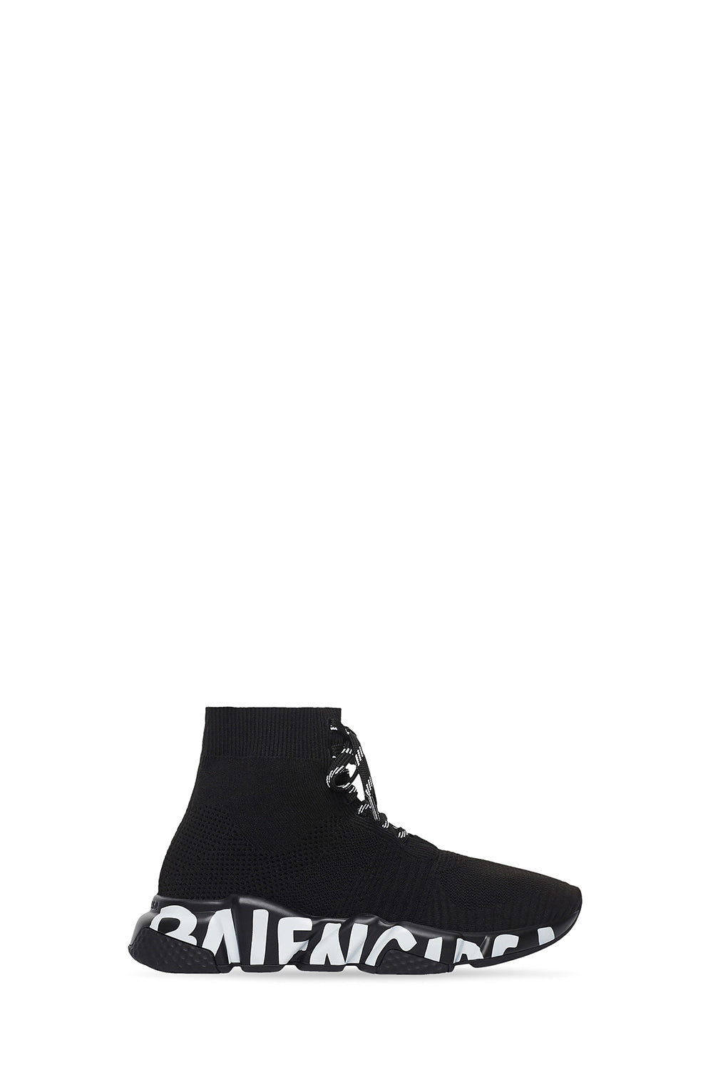 Speed Lace Up Graffiti black Sneakers - Black