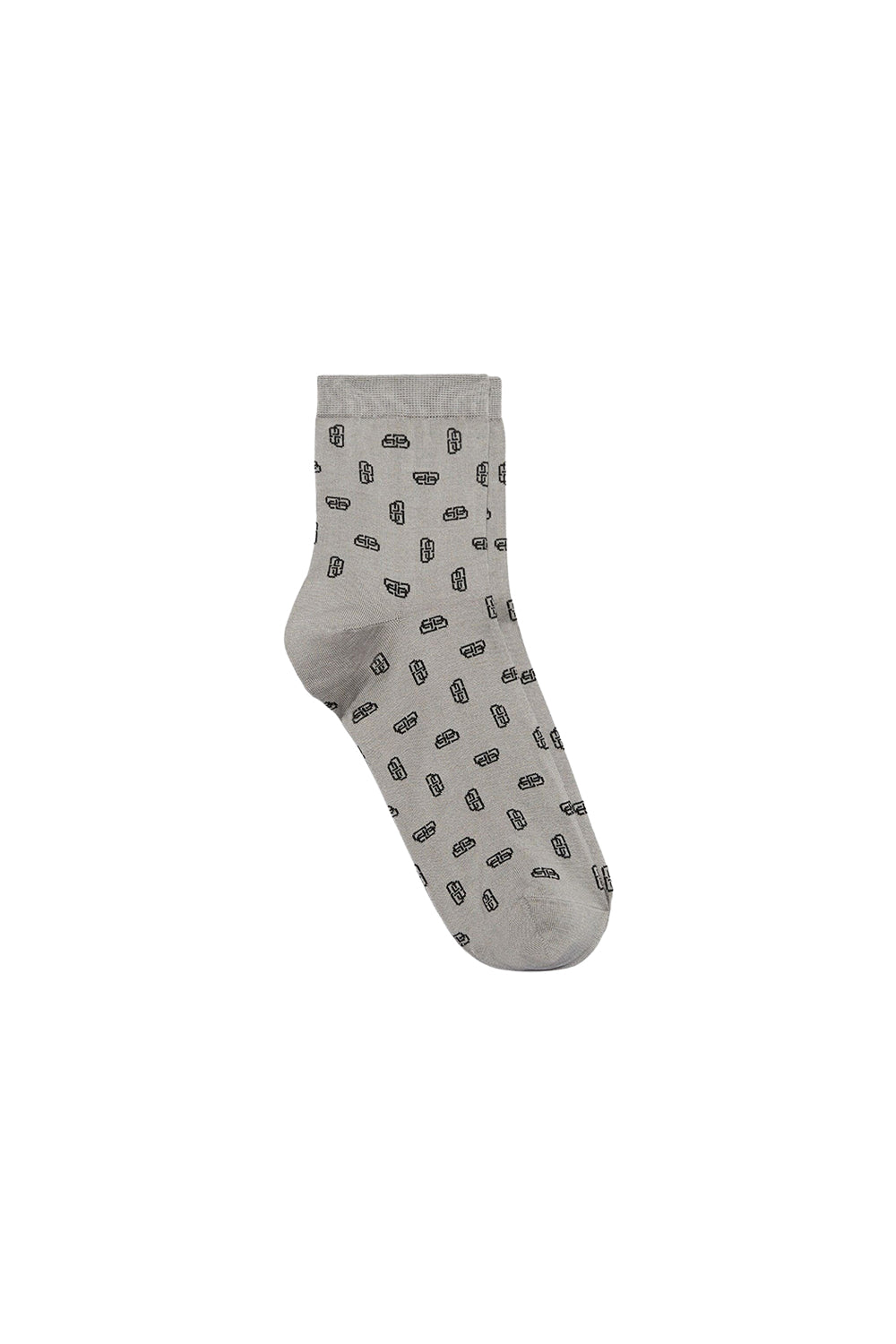 BB Allover Logo zinc & black Socks - Zinc & Black