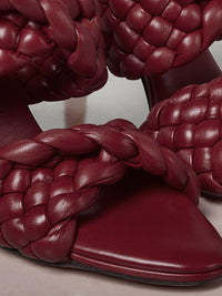 Curve burgundy 95mm Sandals - Burgundy