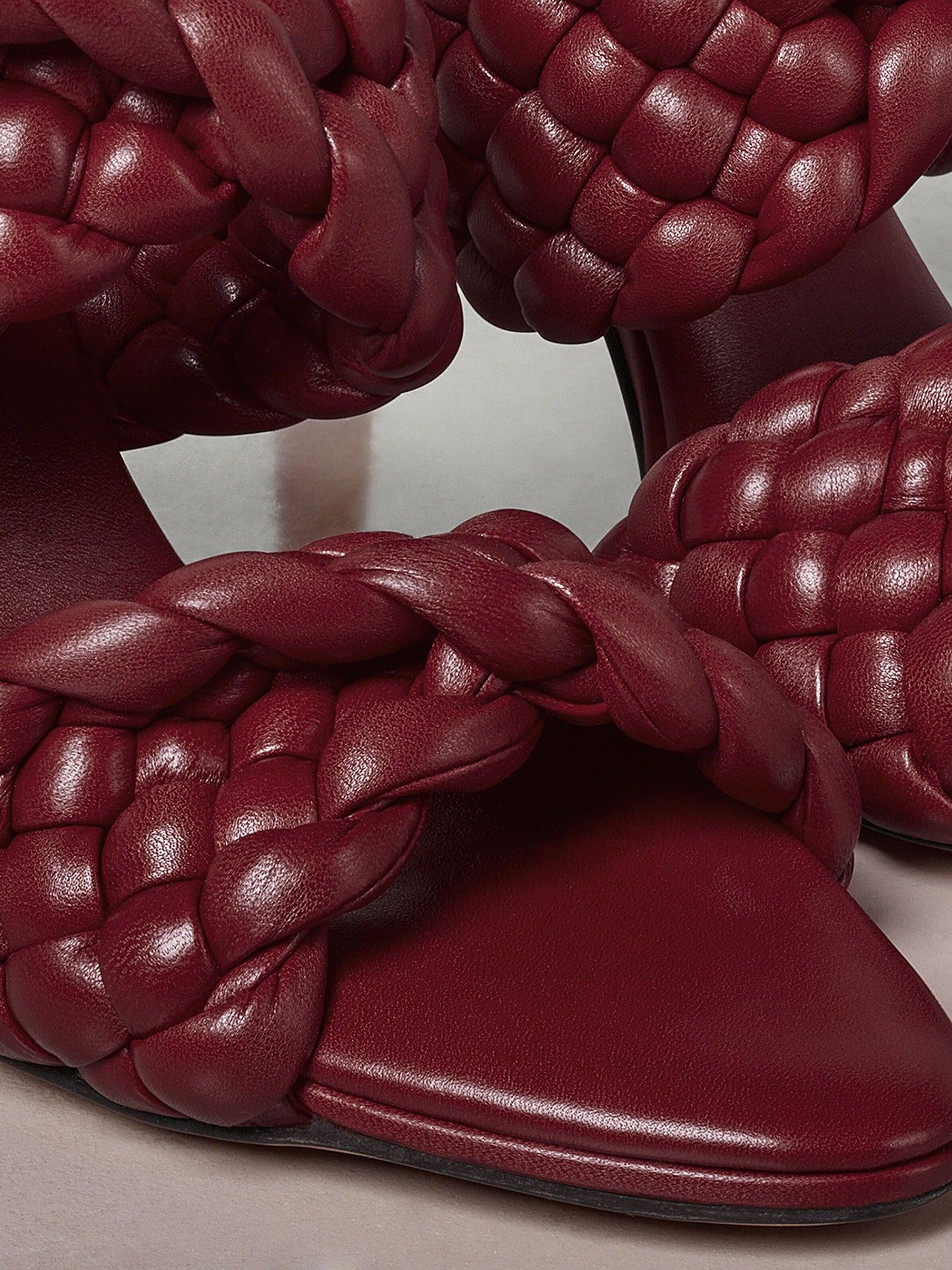 Curve burgundy 95mm Sandals - Burgundy