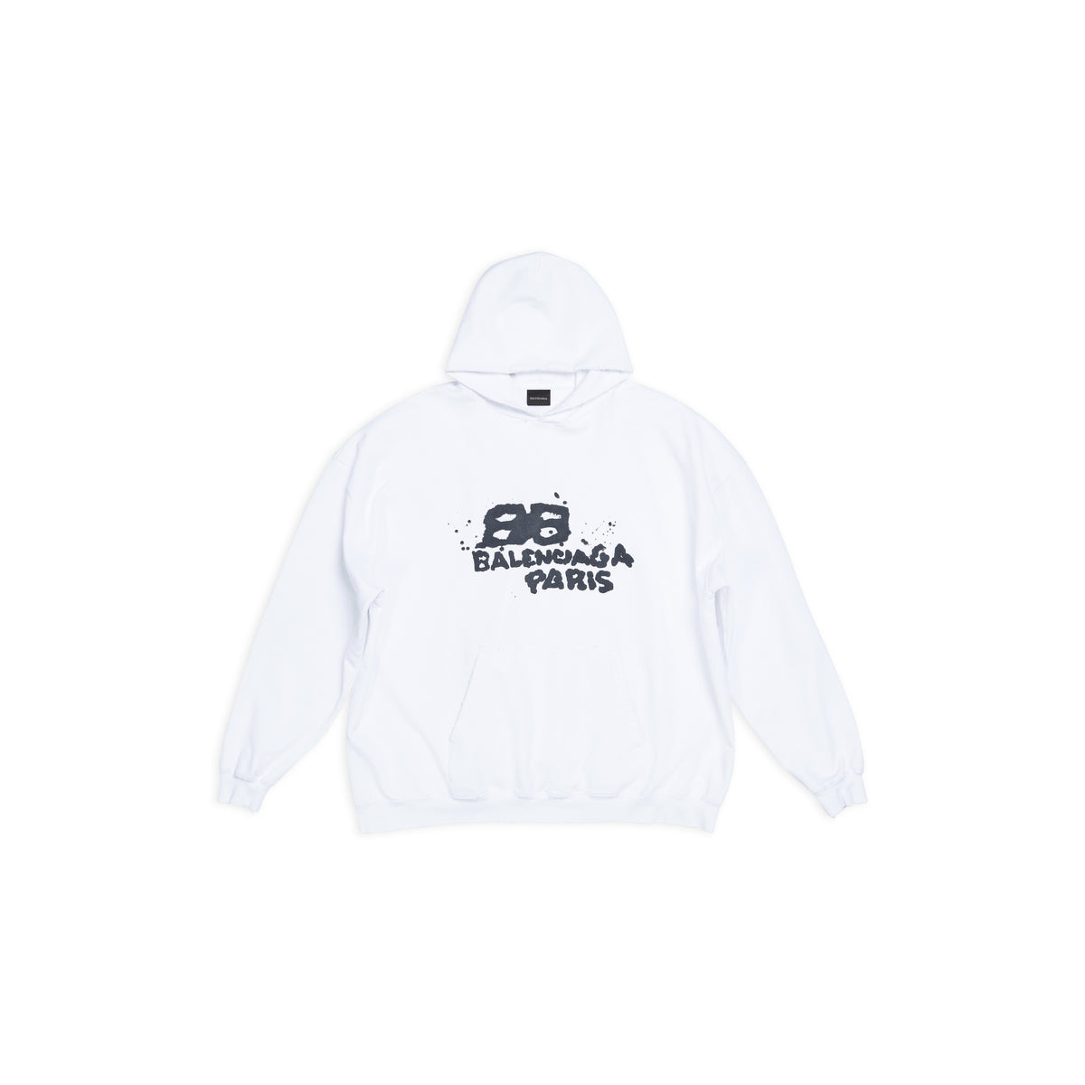 Hand-Drawn BB Icon Hoodie - White & Black