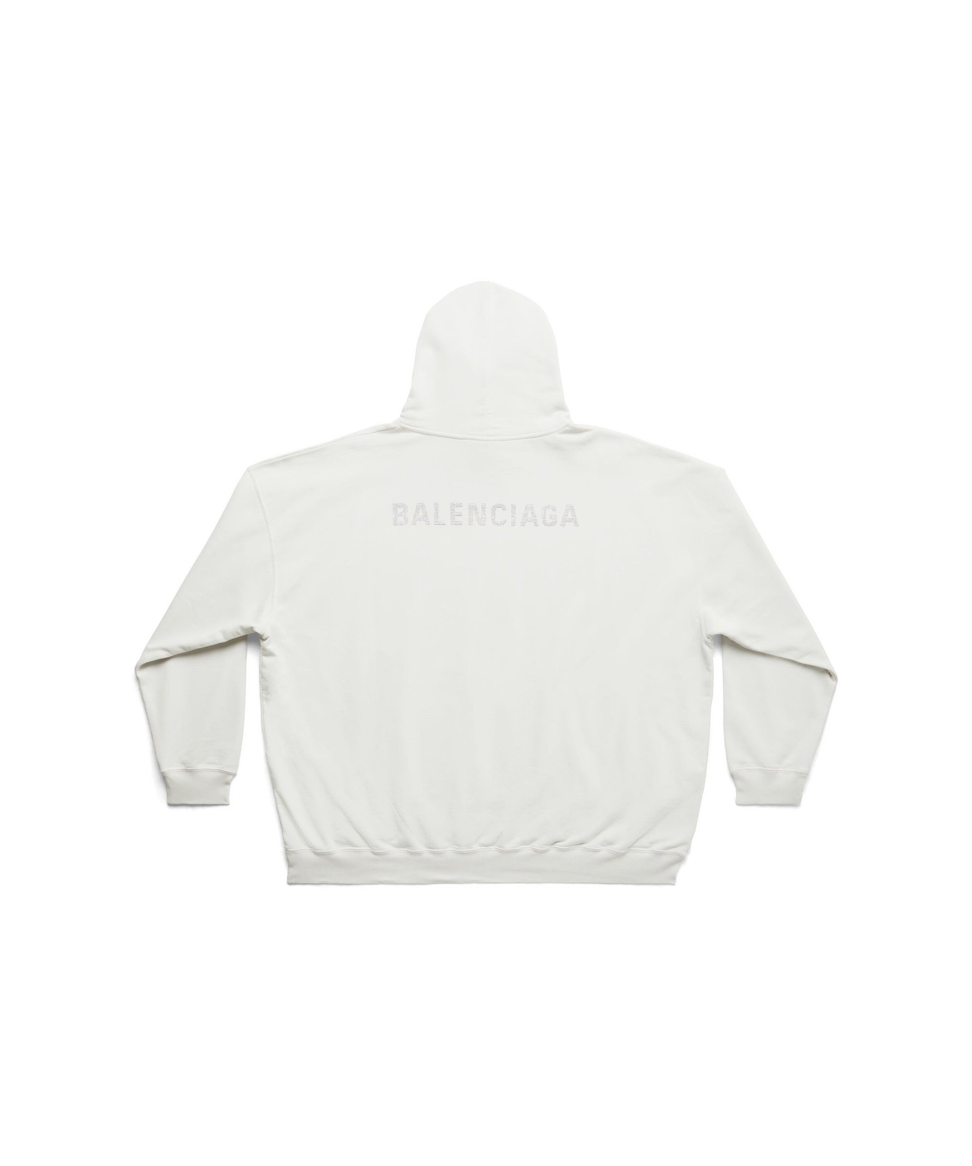 Balenciaga Back Hoodie - Dirty White & Silver
