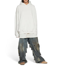 Balenciaga Back Hoodie - Dirty White & Silver