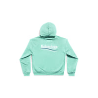 Political Campaign Zip-Up Hoodie - Mint & White & Blue