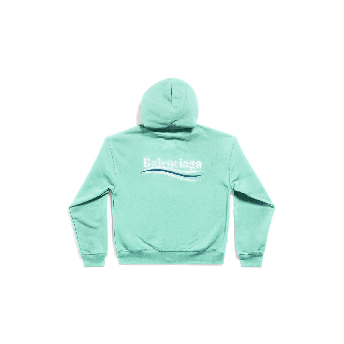 Political Campaign Zip-Up Hoodie - Mint & White & Blue