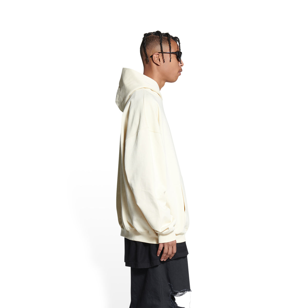 Political Campaign Hoodie - Cream & Black & Blue