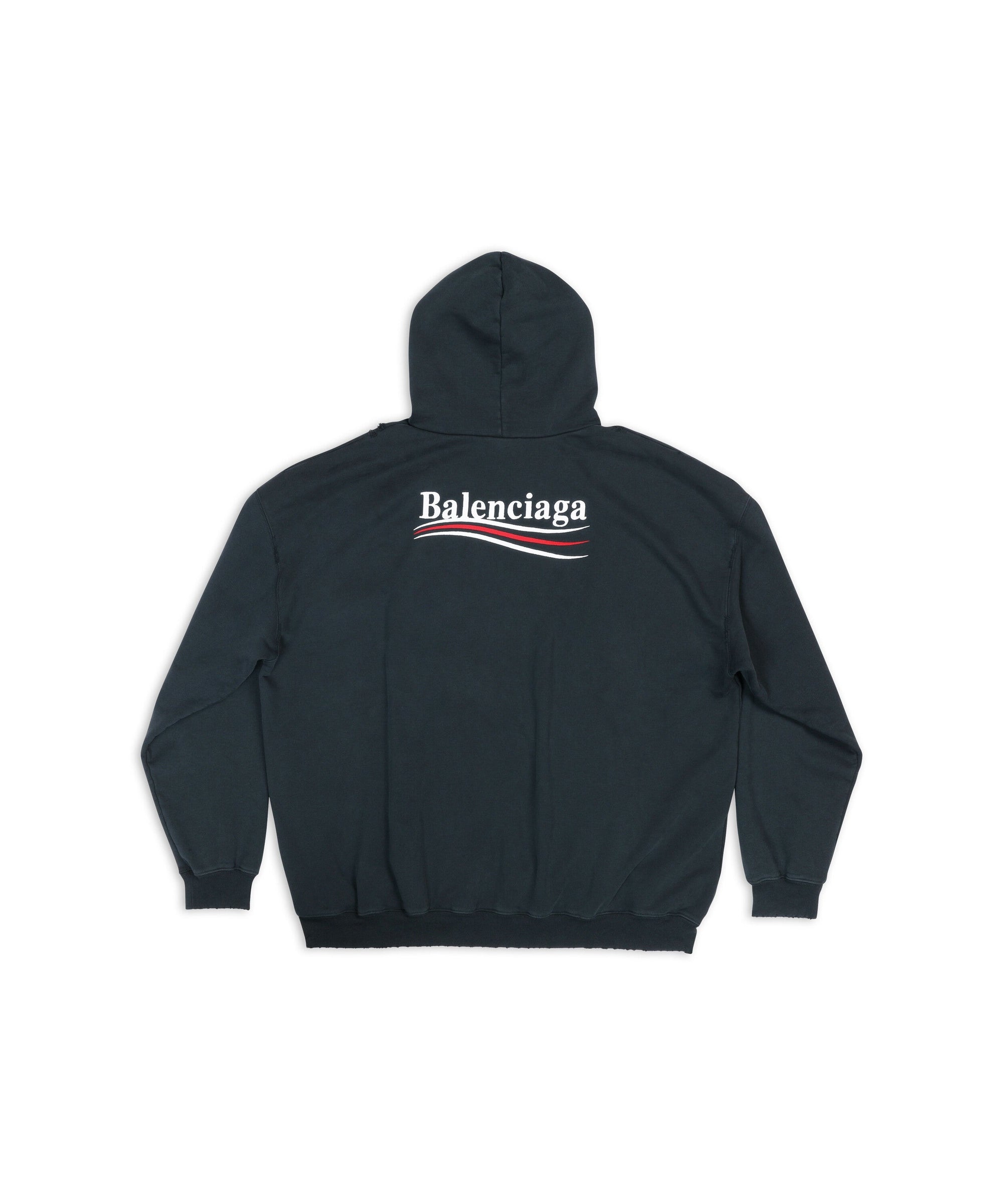Political Campaign Hoodie - Washed Black & White