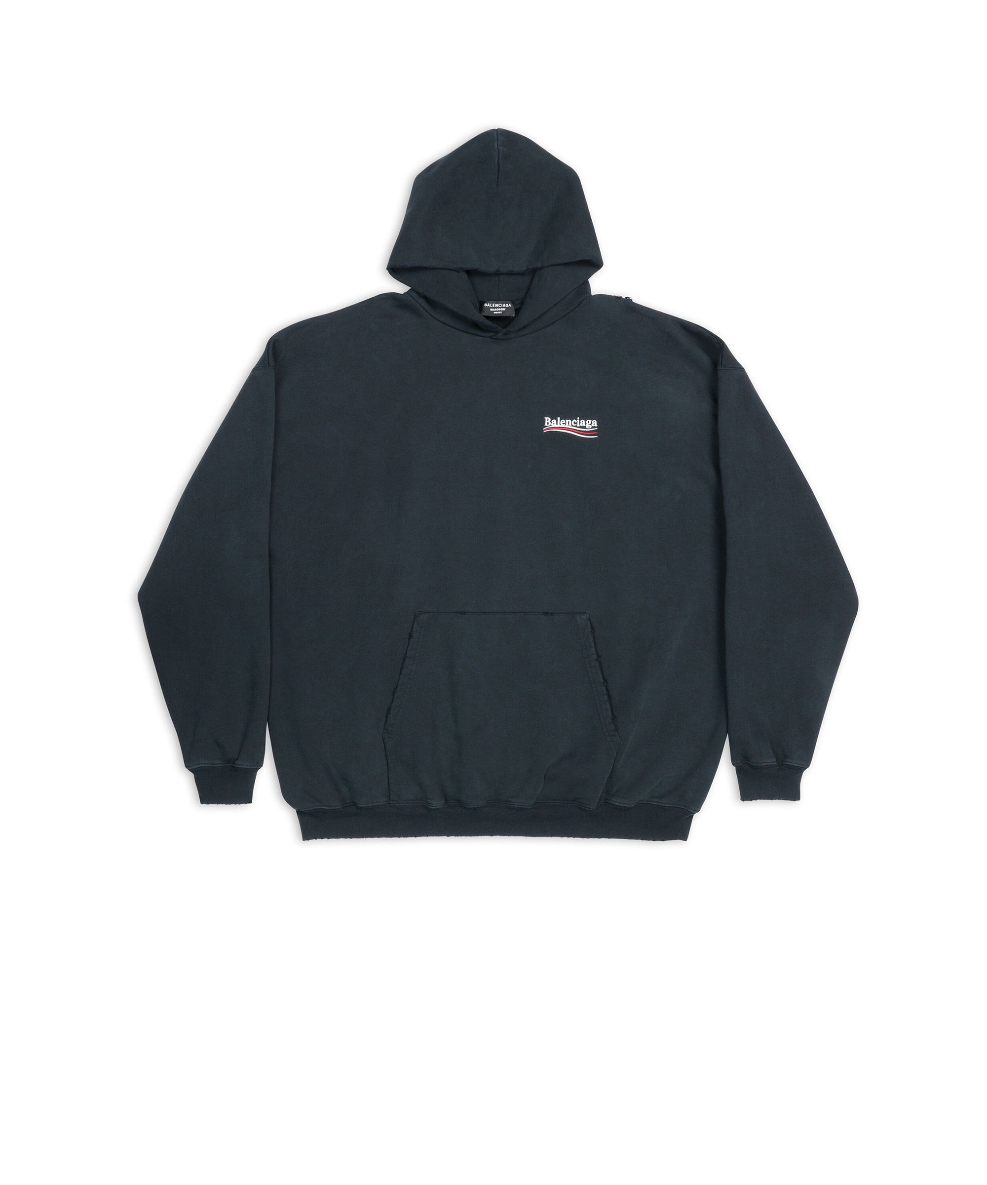 Political Campaign Hoodie - Washed Black & White