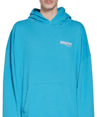 Political Campaign Hoodie - Azure & White & Red