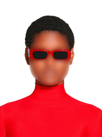 Dynasty Rectangle red Sunglasses - Red