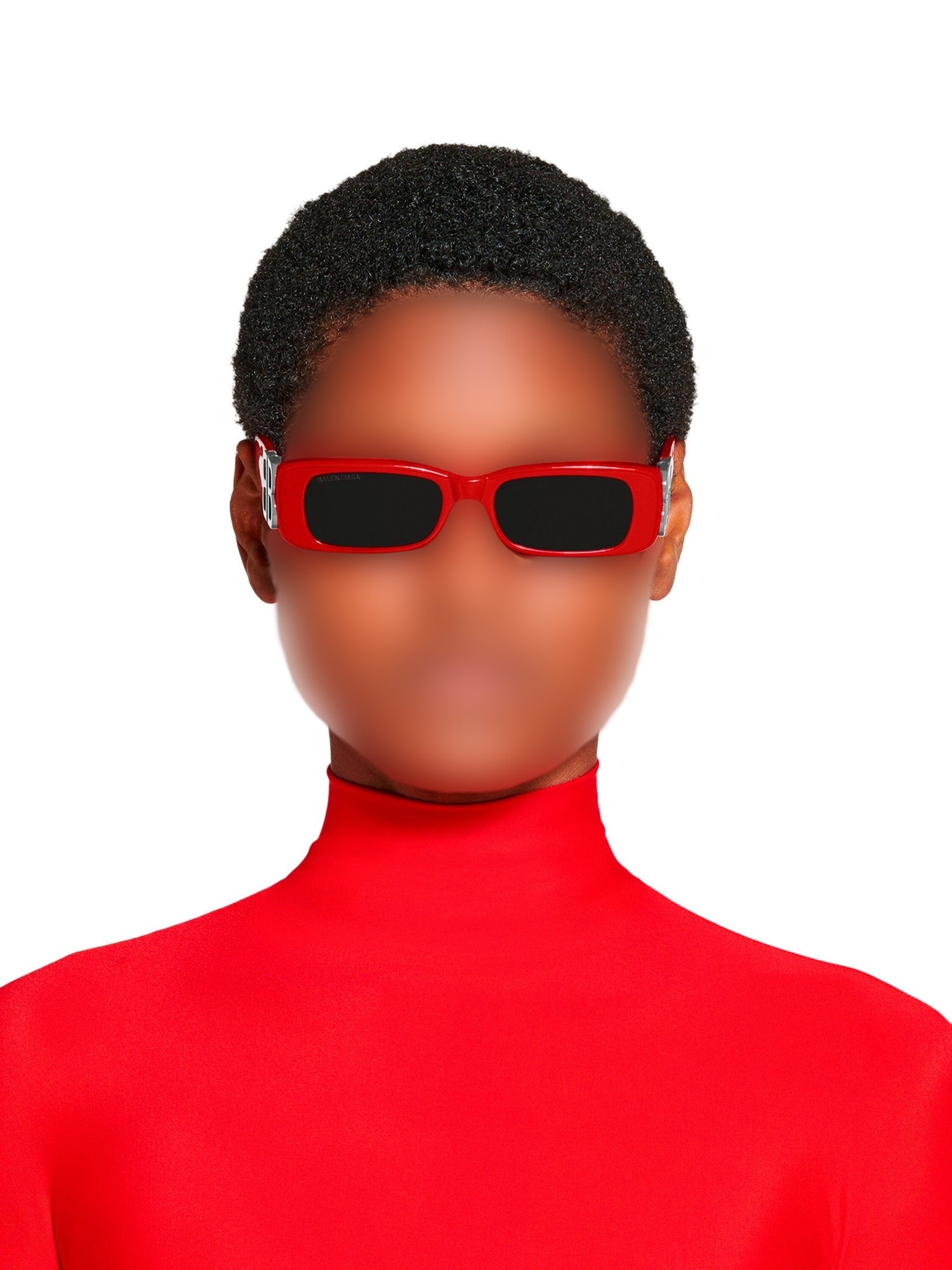 Dynasty Rectangle red Sunglasses - Red