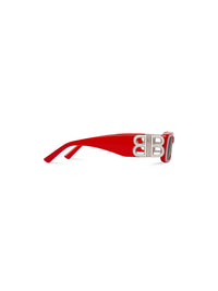 Dynasty Rectangle red Sunglasses - Red