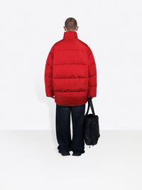 New C-Shape Puffer red Jacket - Red