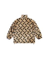 Logotype All Over Zip-Up Jacket - Beige & Black