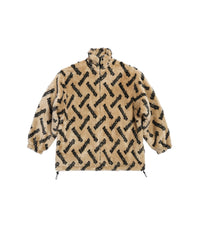 Logotype All Over Zip-Up Jacket - Beige & Black