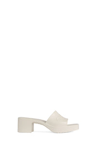 Rubber with logo white Mules - White