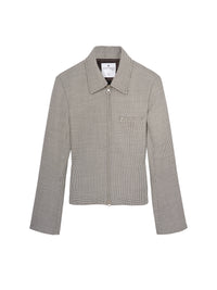 Zipped twill Jacket - Black & Natural