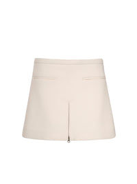Tailored heritage crepe Skirt - Natural