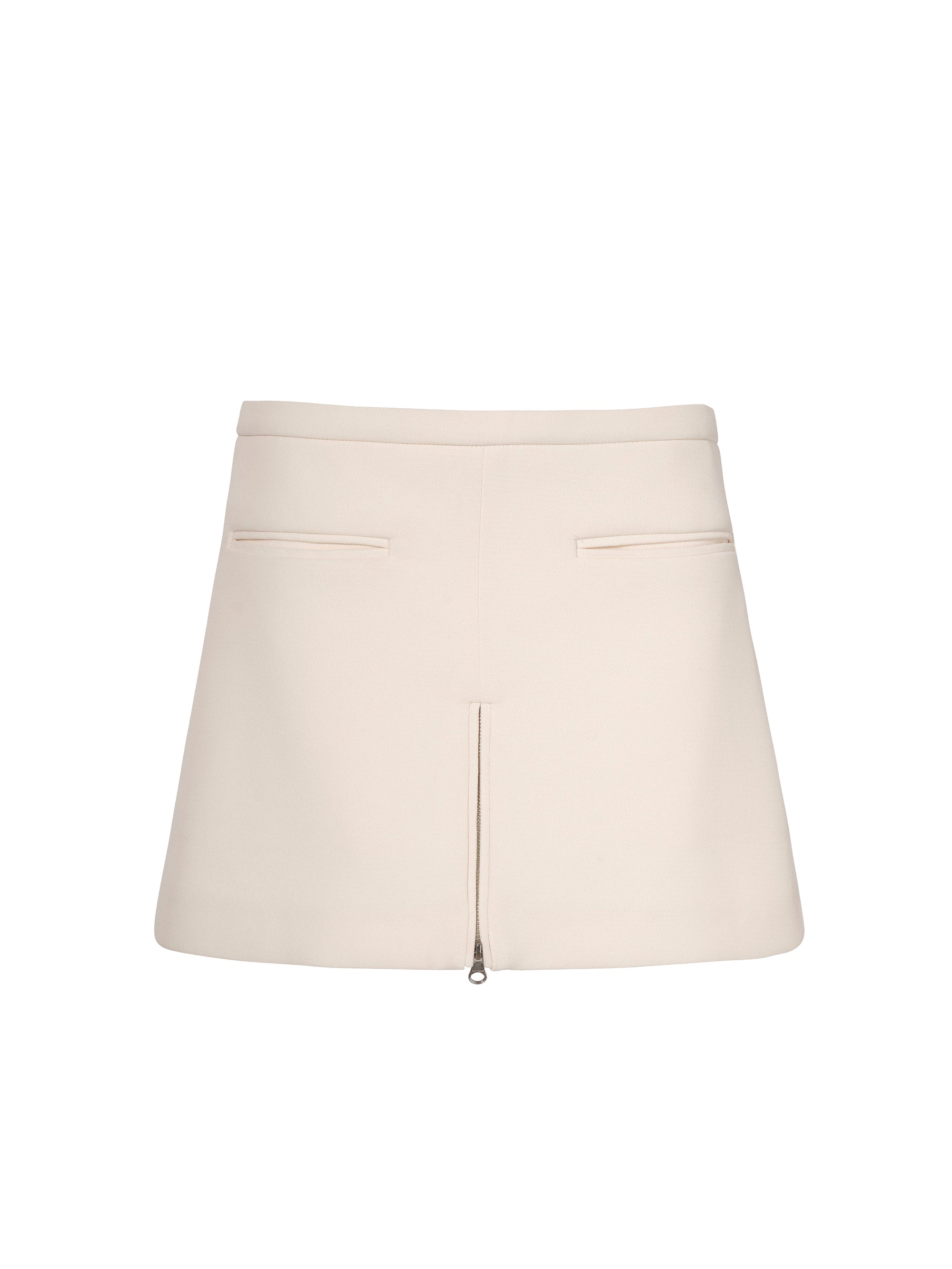 Tailored heritage crepe Skirt - Natural