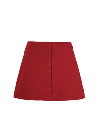 Snaps knit Skirt - Grenat
