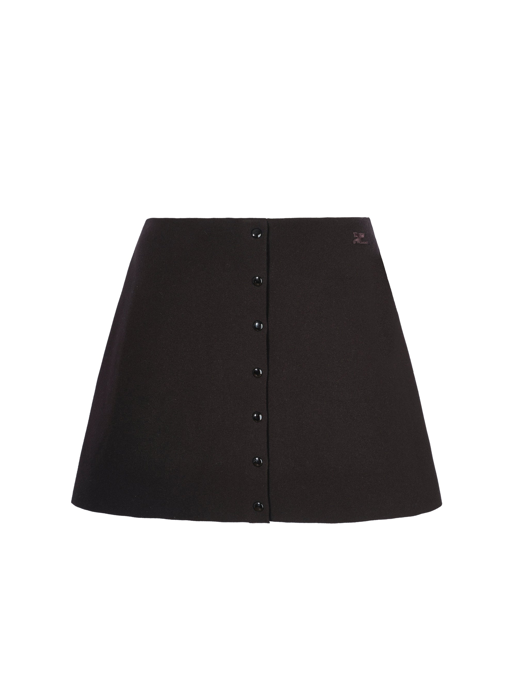 Snaps knit Skirt - Black