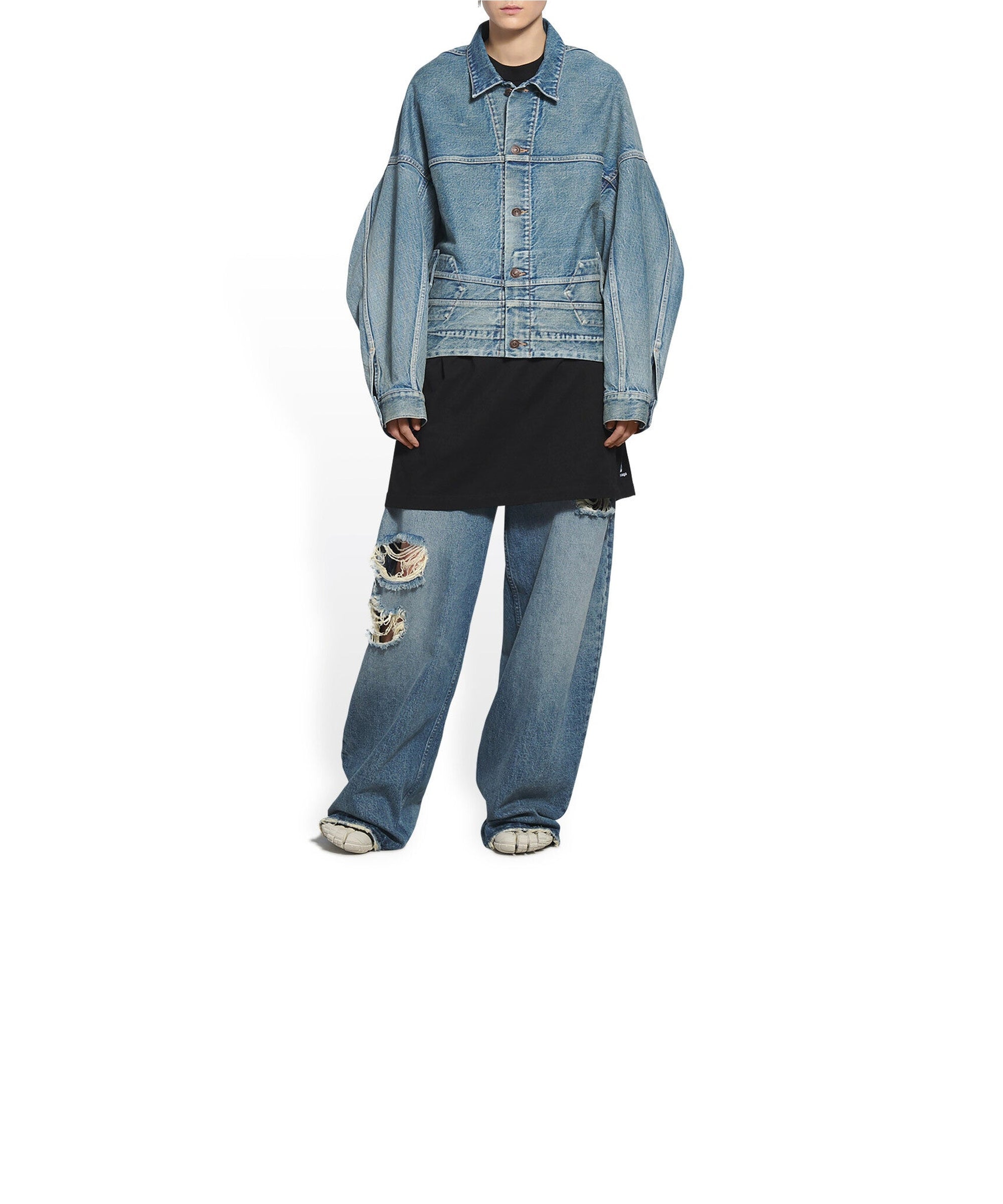 Upside Down Jacket - Washed Light Blue