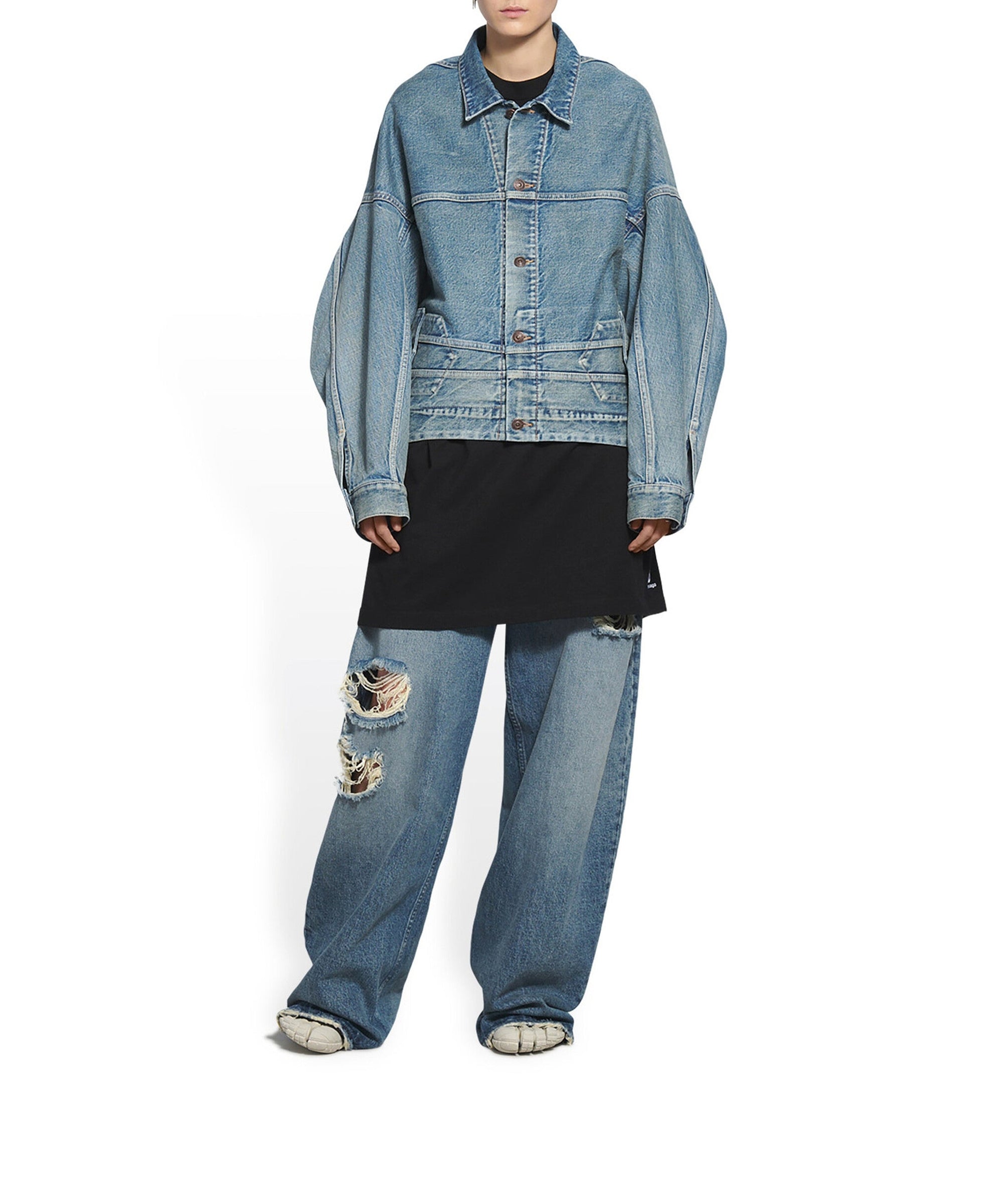 Upside Down Jacket - Washed Light Blue