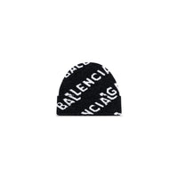 Allover Logo Beanie - Black & White