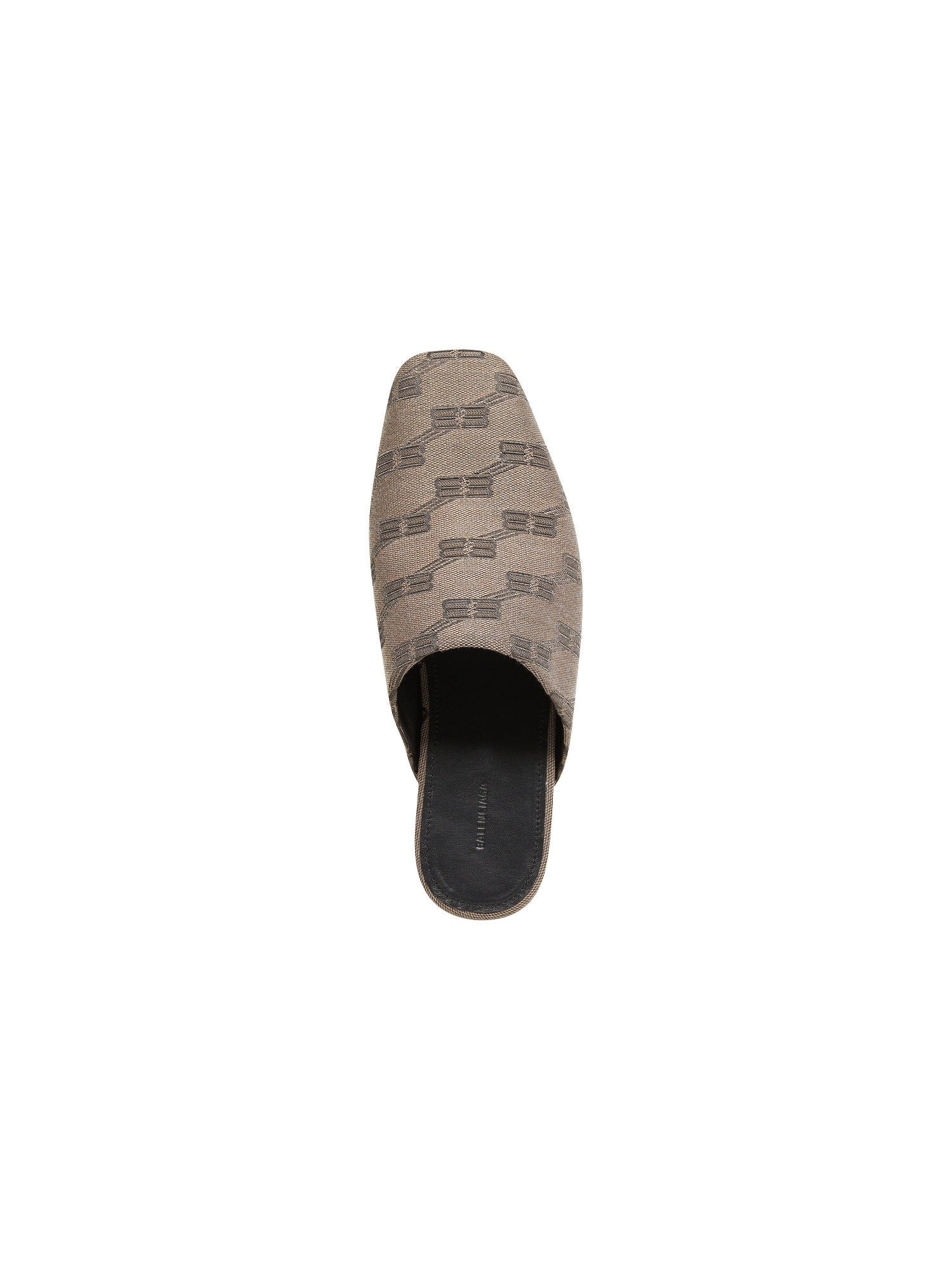 Cosy BB Monogram dark mink grey & brown Mules - Dark Mink Grey & Brown