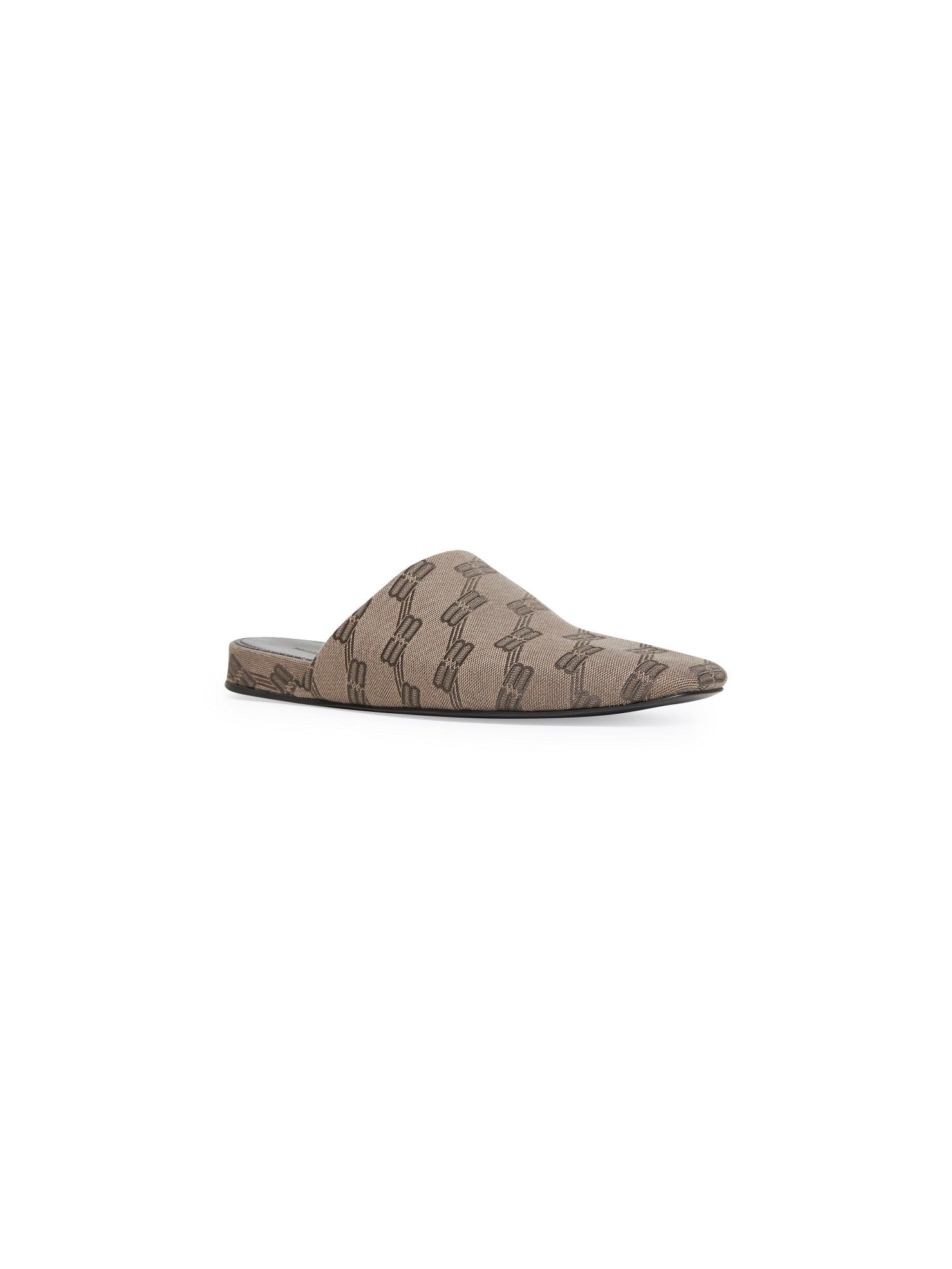 Cosy BB Monogram dark mink grey & brown Mules - Dark Mink Grey & Brown