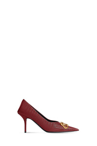 Sqr.Knf. 80mm dark red & gold Pumps - Dark Red & Gold