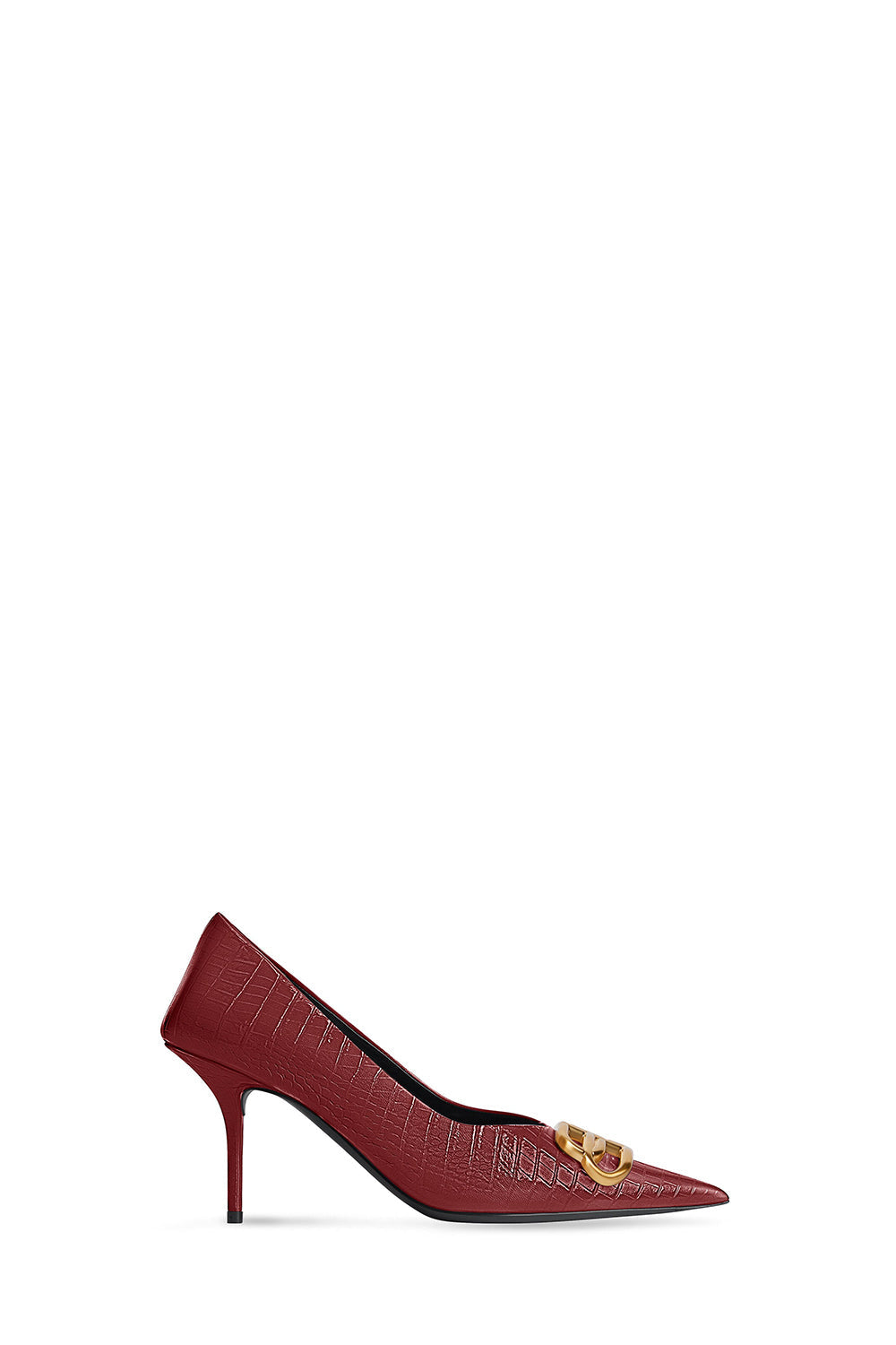 Sqr.Knf. 80mm dark red & gold Pumps - Dark Red & Gold