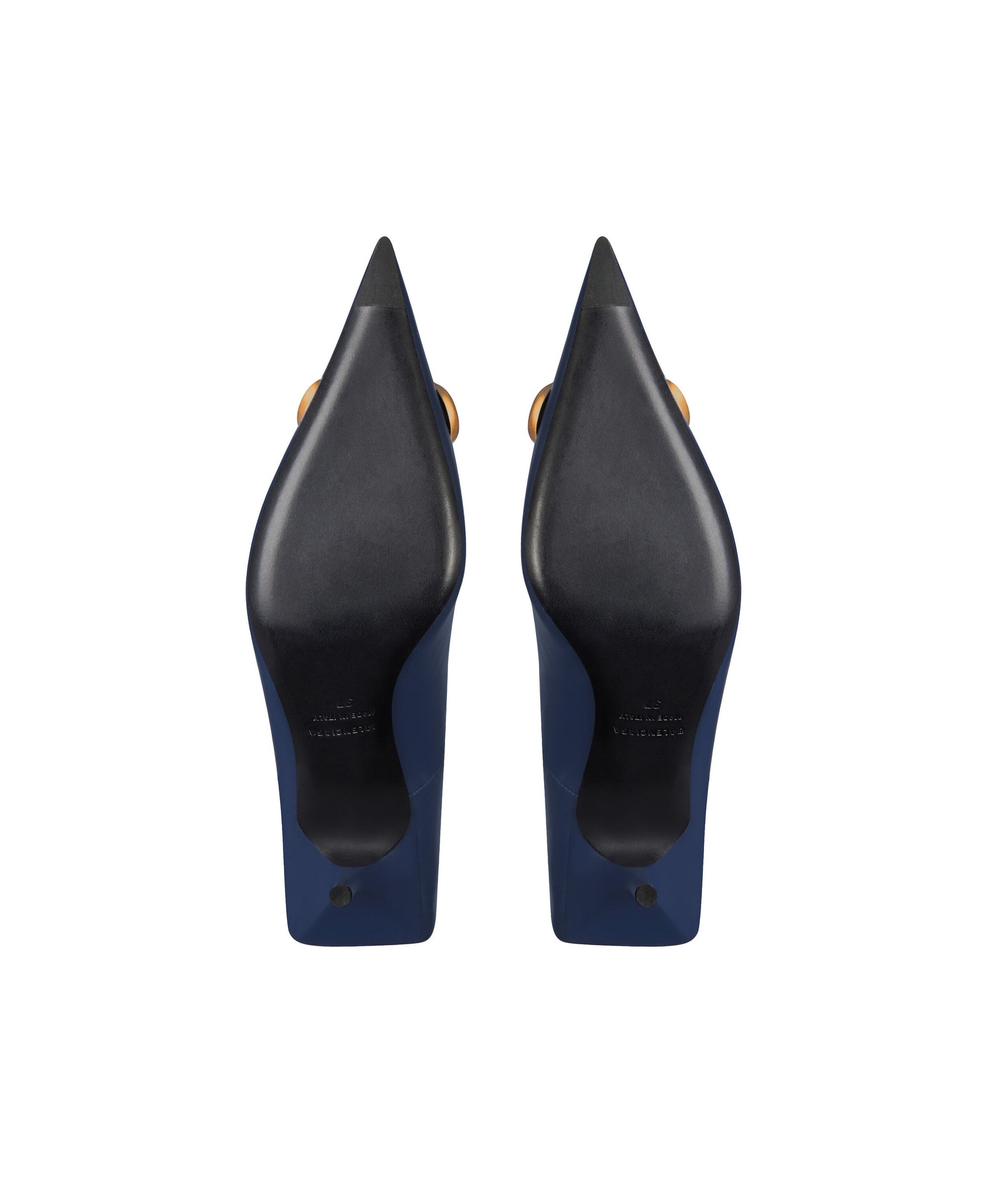 Square Knife BB 80 Pumps - Navy & Gold