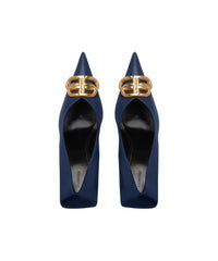 Square Knife BB 80 Pumps - Navy & Gold