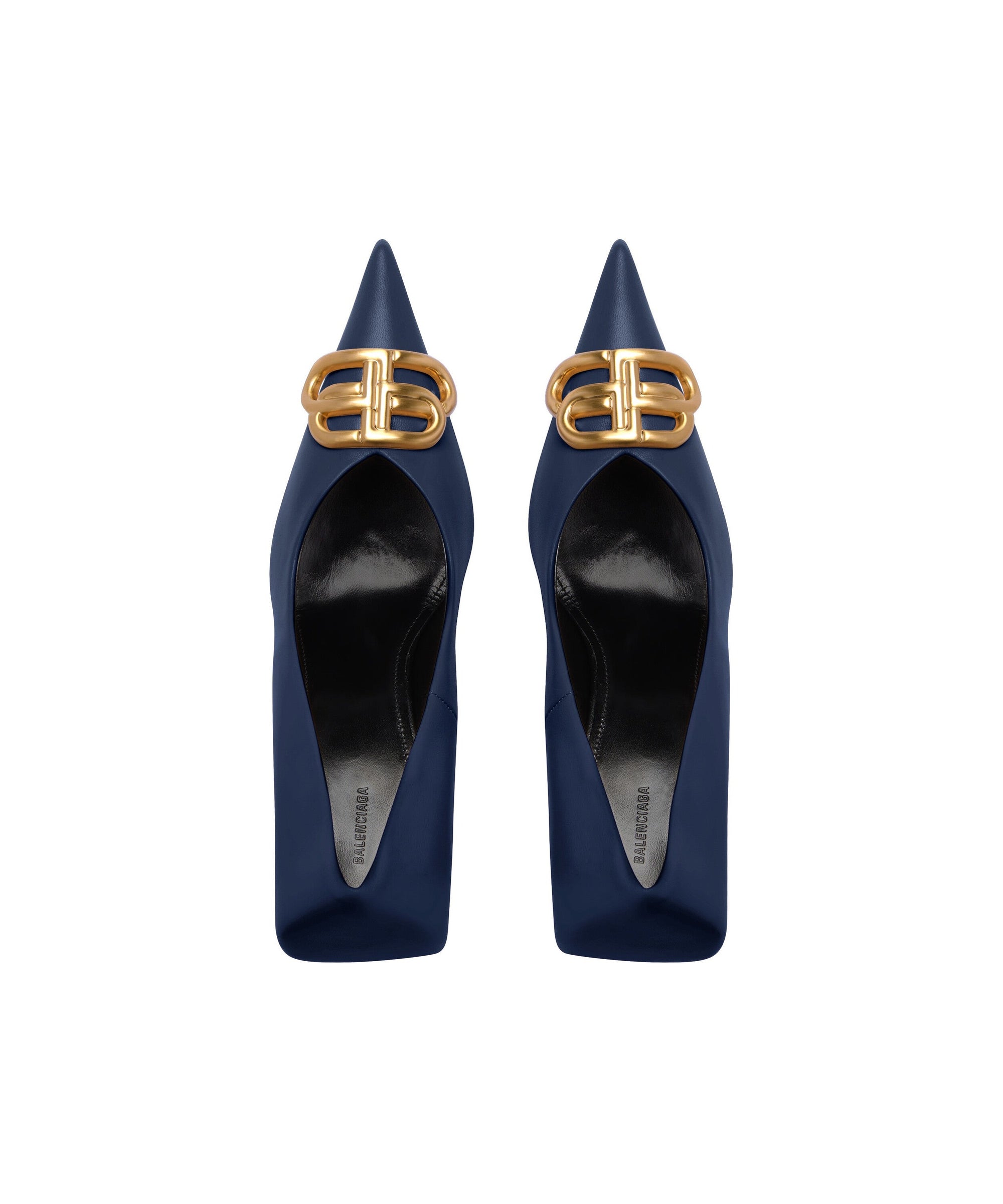Square Knife BB 80 Pumps - Navy & Gold