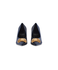 Square Knife BB 80 Pumps - Navy & Gold