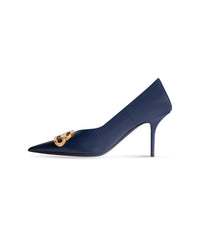 Square Knife BB 80 Pumps - Navy & Gold