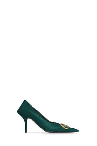 Sqr.Knf. 80mm forest green Pumps - Forest Green